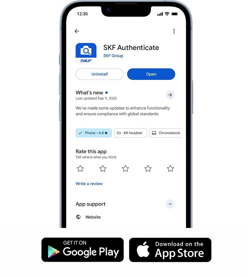 Install Aplikasi SKF Authenticate melalui Play Store (pengguna Android) atau  App Store (pengguna iOS)