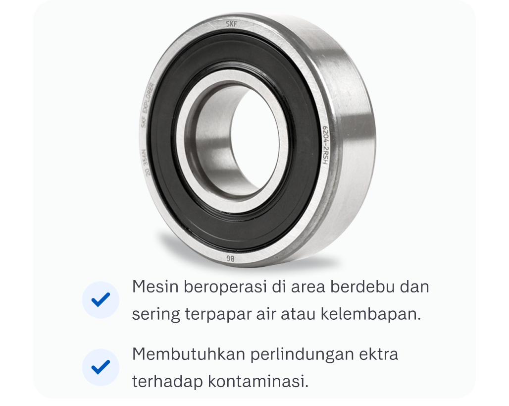 Kapan Bearing Tutup Karet (2RSH) Digunakan_ Bearing dengan kode 2Z