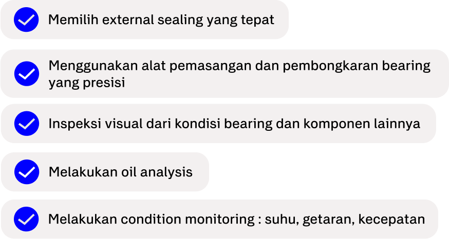 Parameter External Sealing, Mounting Dismounting, Inspection & Monitoring Parameter External Sealing, Mounting Dismounting, Inspection & Monitoring