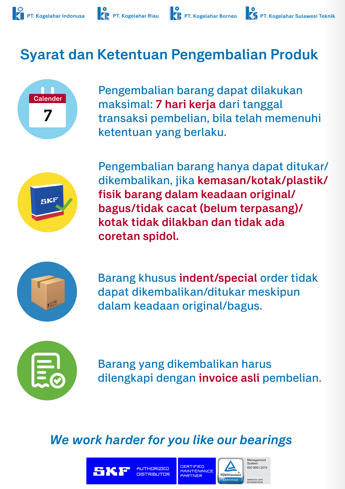 Return policy Return policy